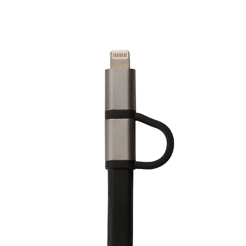 2-in-1 Universal Portable Keychain Data Cable - Black