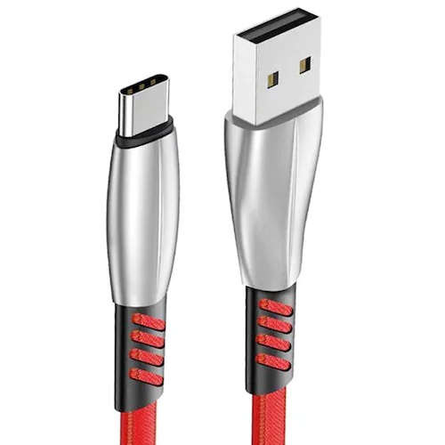 Type-C 3A Fast Charging Data Cable 10pcs - Red