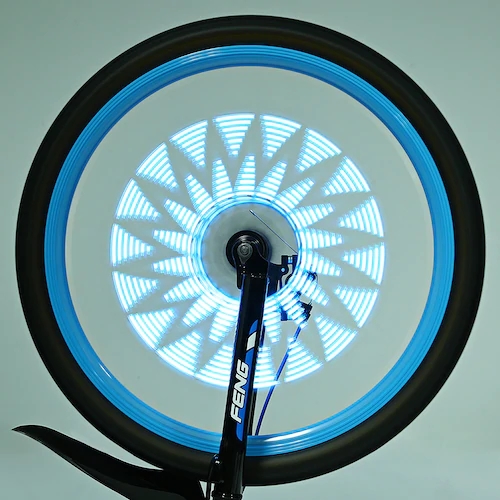 14 LEDs USB Charging Bicycle Bike Spoke Light Lamp - Black